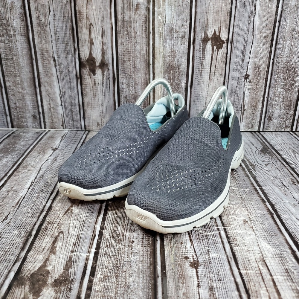 Skechers Women's Gowalk 3 + Gray Slip-On Comfort Shoes Size 9.5